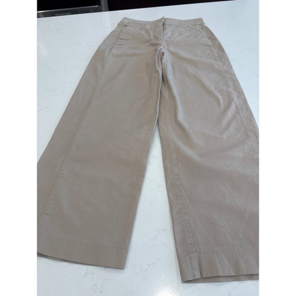The Group by Babaton Women Tan Khaki Wide Leg Cotton Blend Trousers‎ Size 0